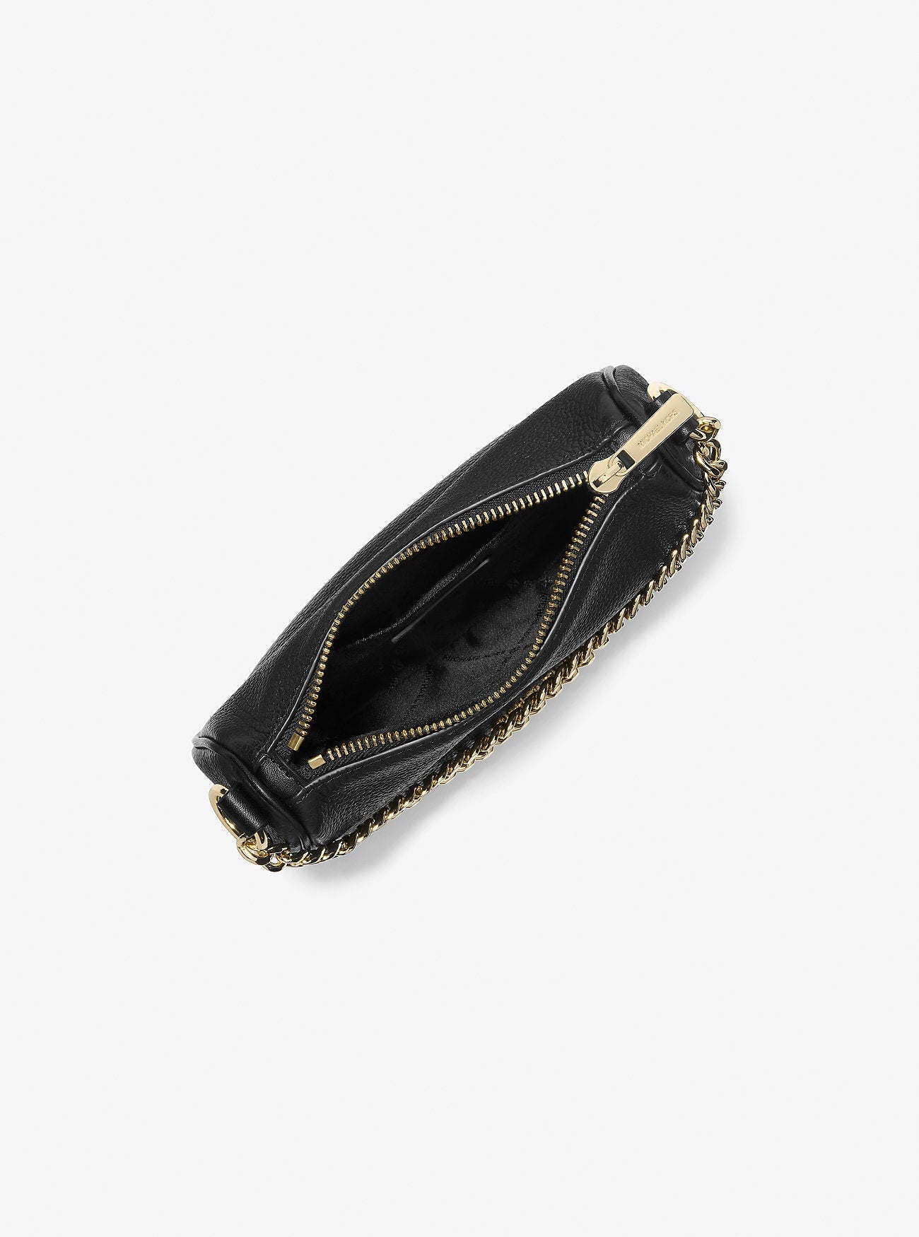 Michael Kors Carmela Small Pebbled Leather Convertible Crossbody Bag Black