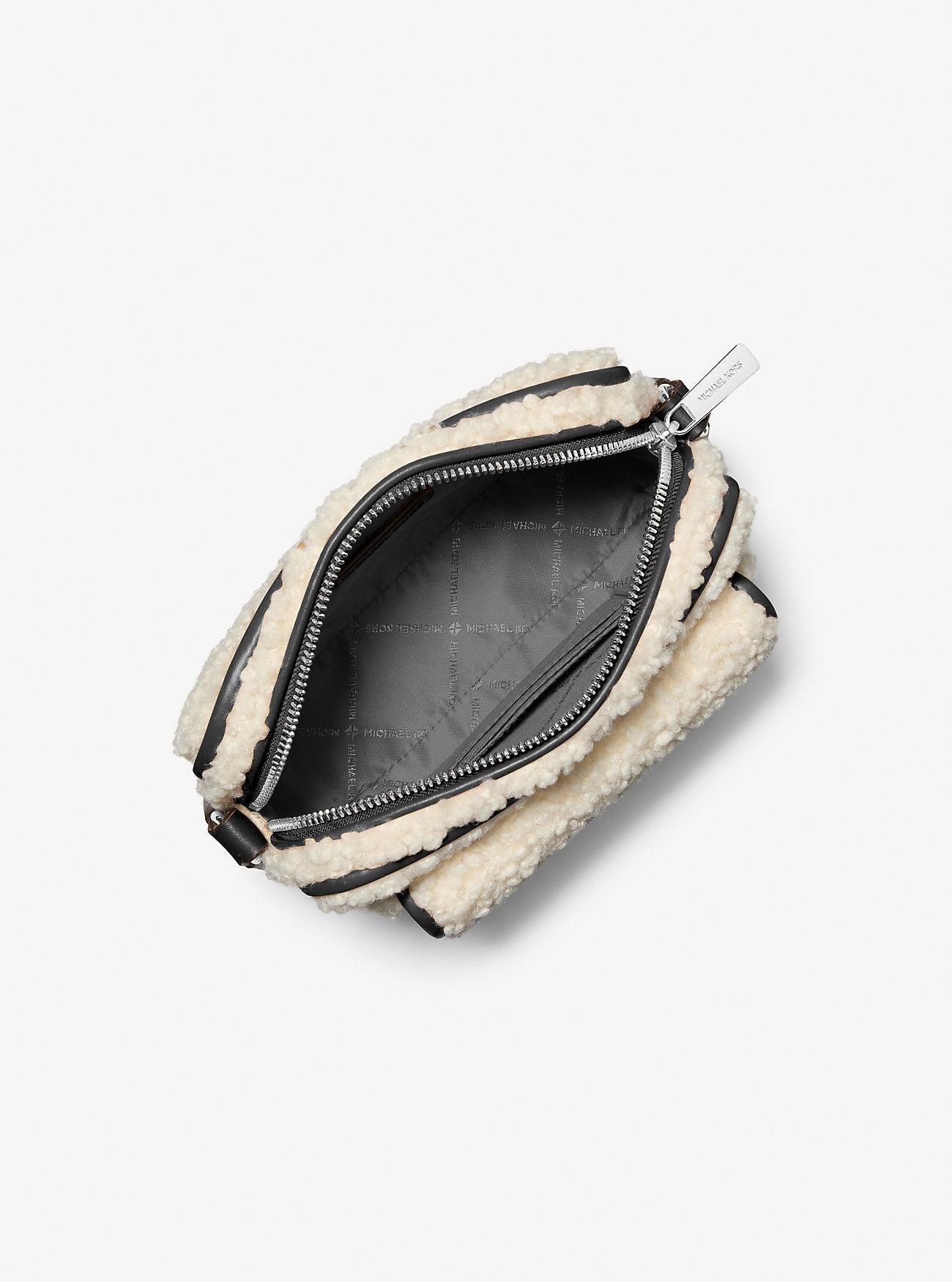 Bradshaw Extra-Small Faux Shearling Camera Crossbody Bag Black Black