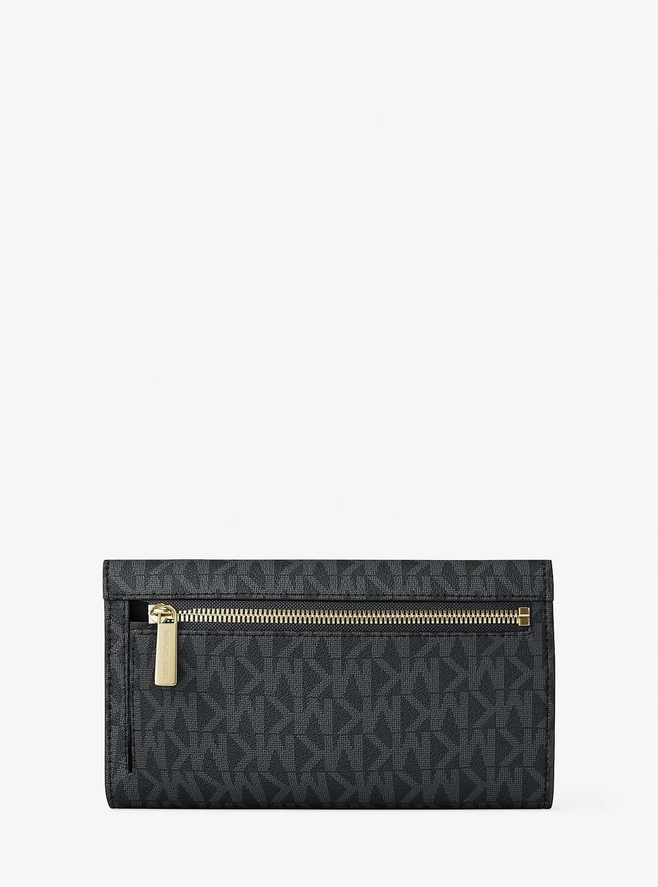 Jet Set Large Logo Trifold Wallet Black Black