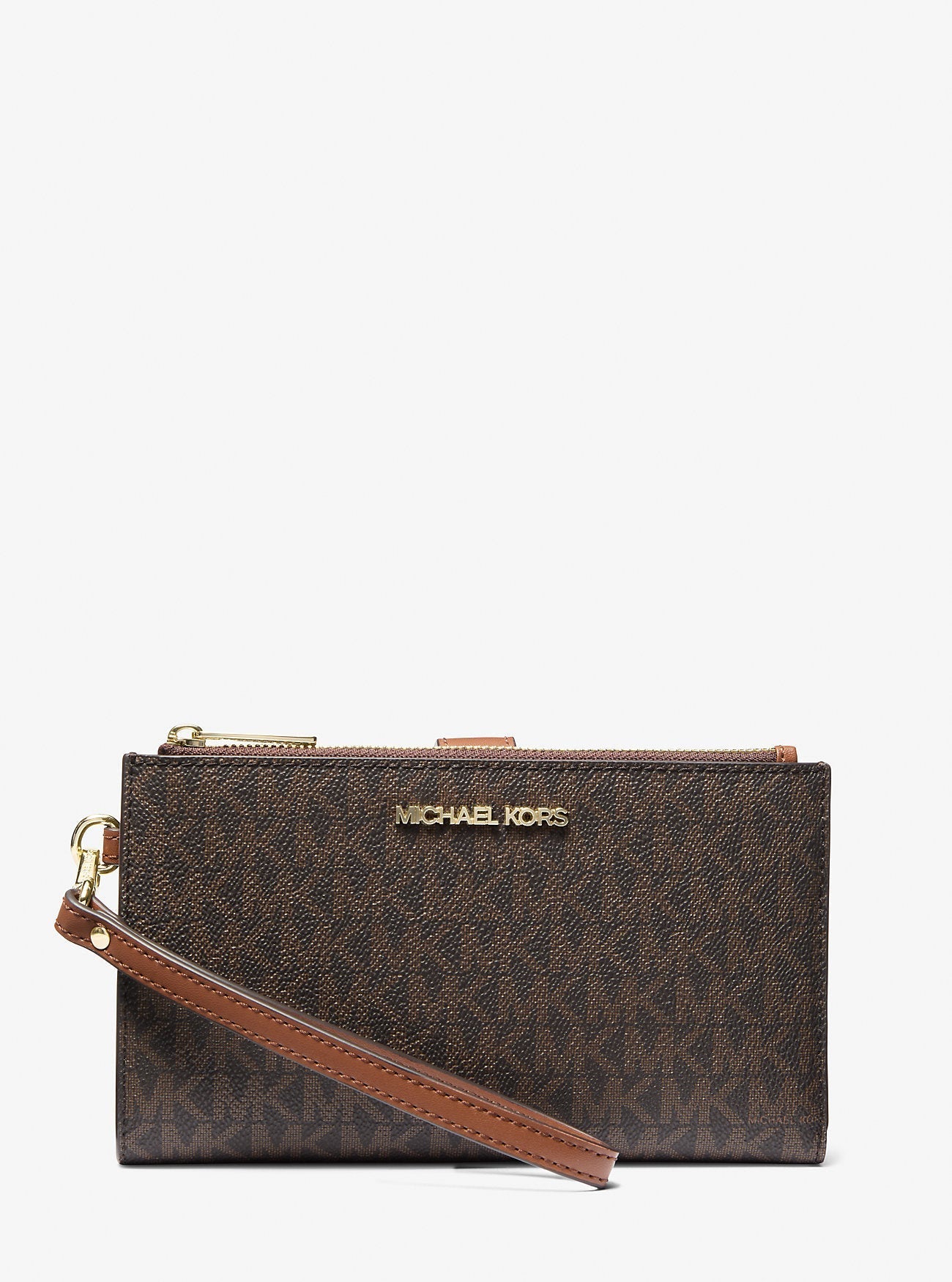 Jet Set Travel Signature Logo Smartphone Wallet Brown Brown