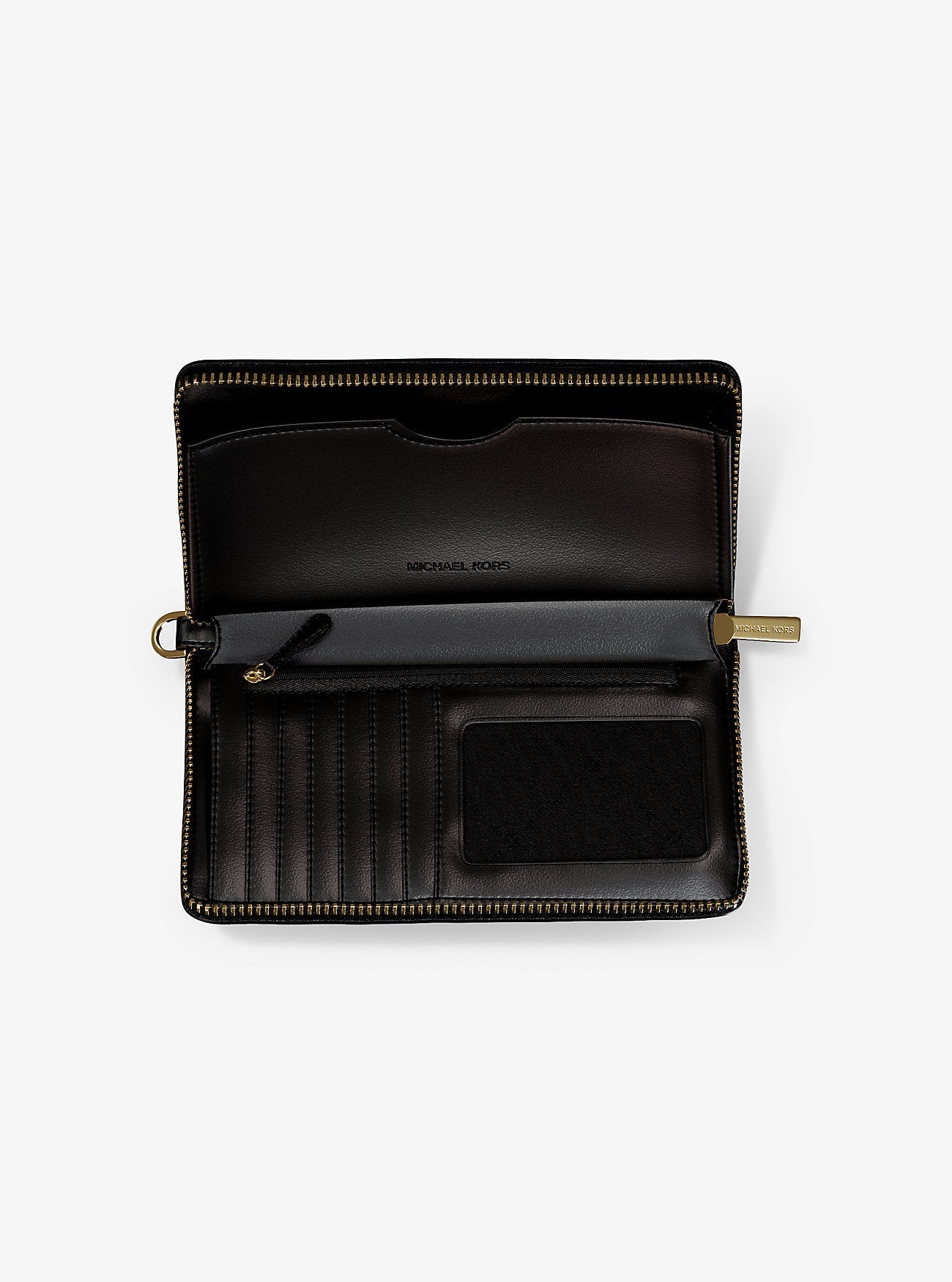 Jet Set Large Signature Logo Smartphone Wallet Black Black