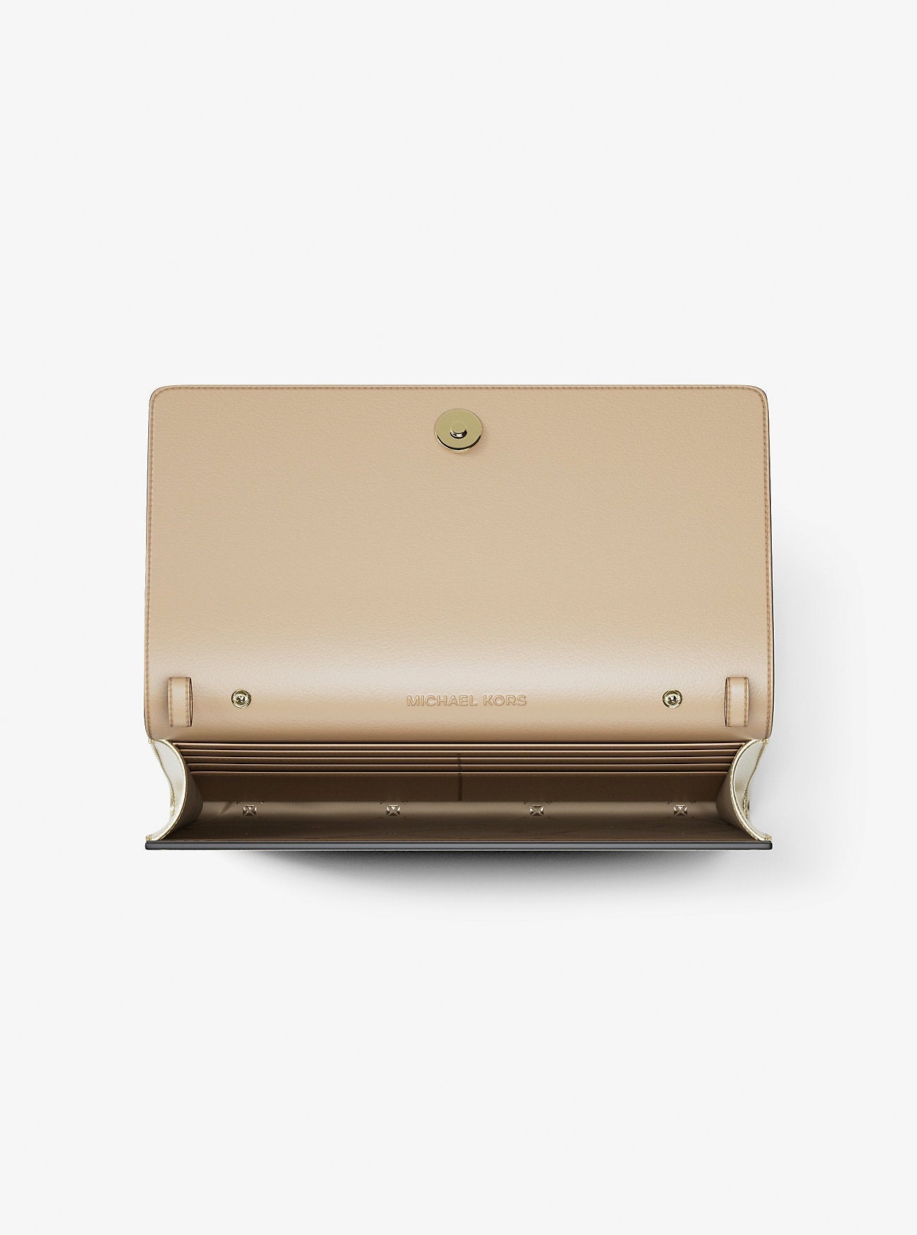 Carson Large Metallic Logo Debossed Wallet Pale Gold Pale Gold