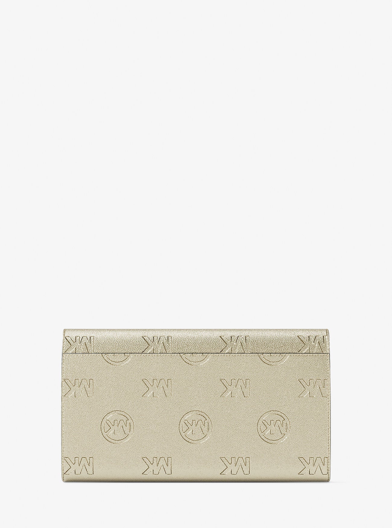 Carson Large Metallic Logo Debossed Wallet Pale Gold Pale Gold