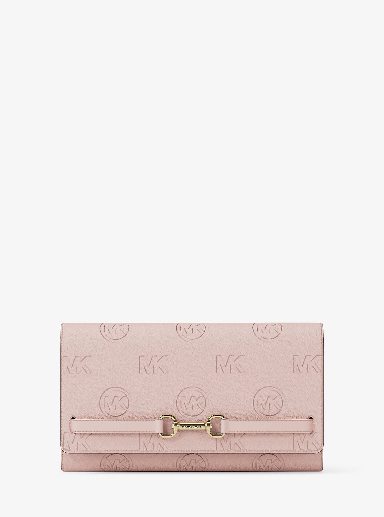 Carson Large Logo Debossed Wallet Powder Blush Powder Blush