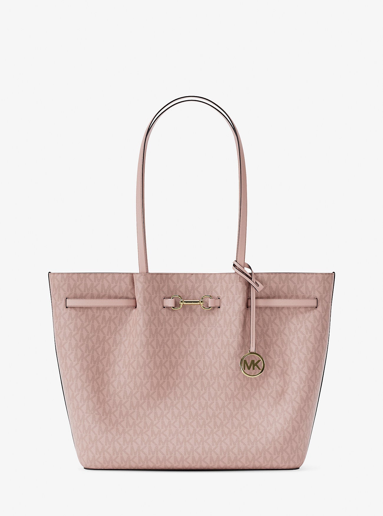 Carson Large Signature Logo Tote Bag Powder Blush Powder Blush