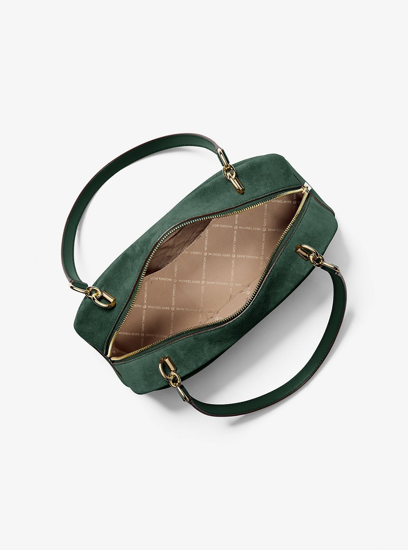 Cecily Medium Suede Shoulder Bag Moss Moss