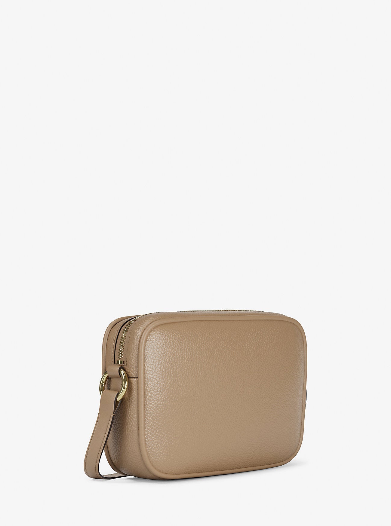 Jet Set Pebbled Leather Camera Crossbody Bag Camel Camel