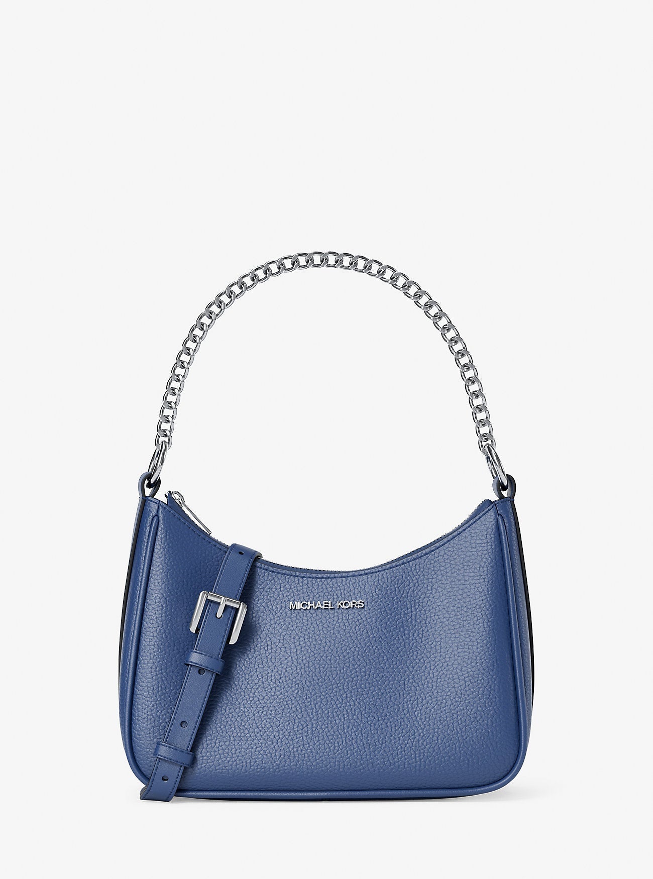 Jet Set Large Pebbled Leather Convertible Crossbody Bag Galaxy Blue Galaxy Blue