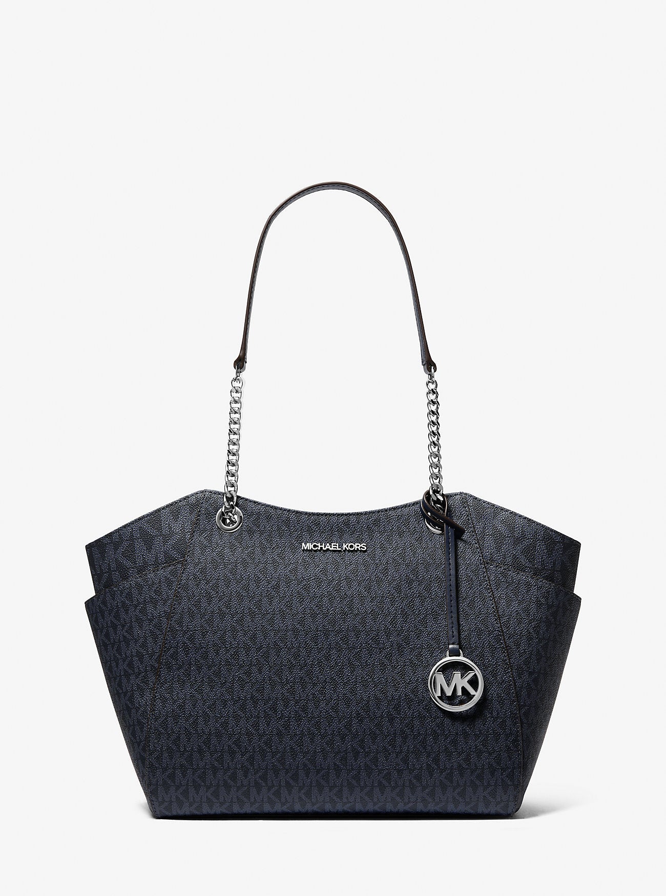 Michael Kors Jet Set Large Signature Logo Shoulder Bag Admiral