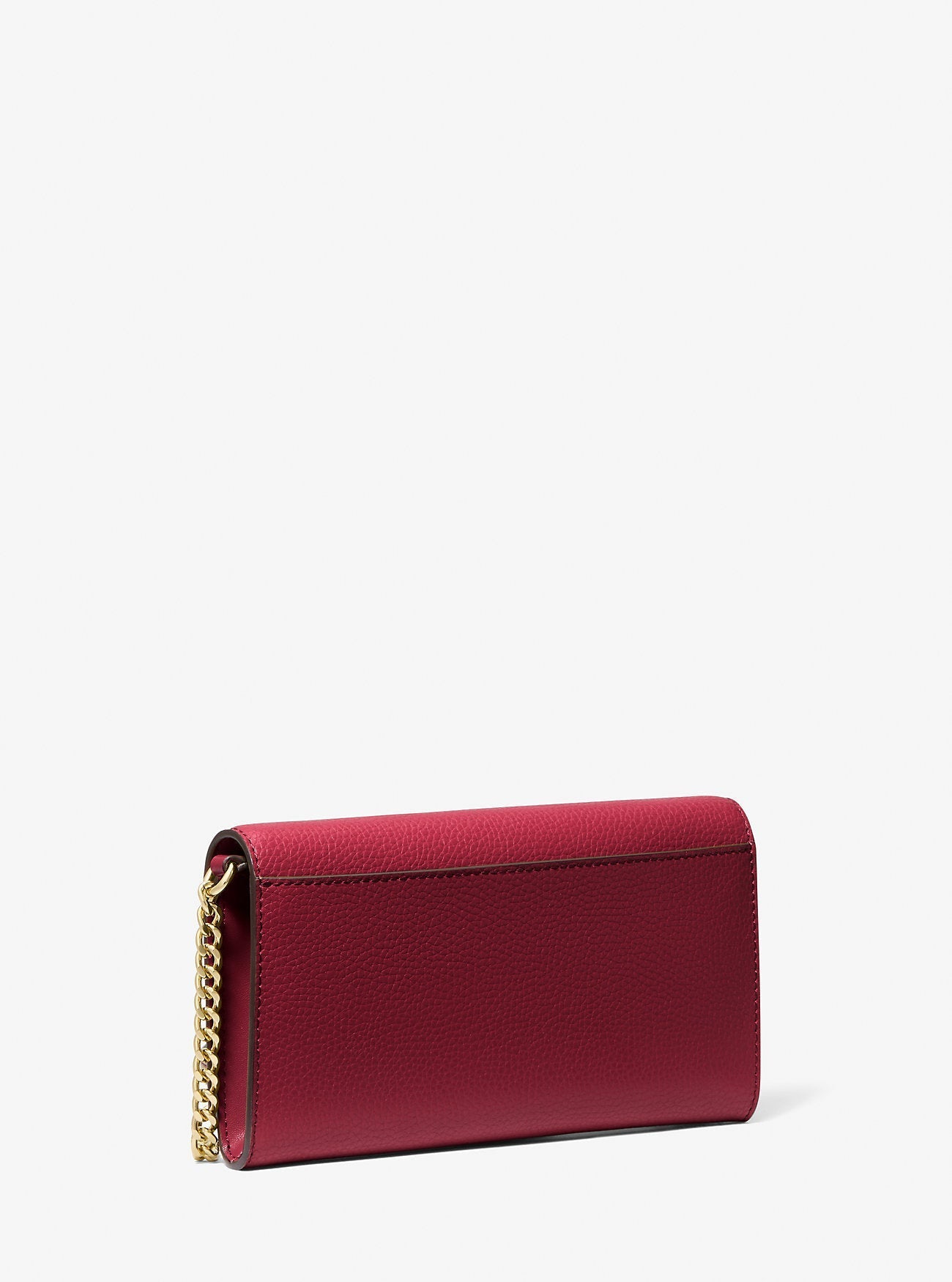 Carson Large Pebbled Leather Convertible Crossbody Bag Cherry Cherry