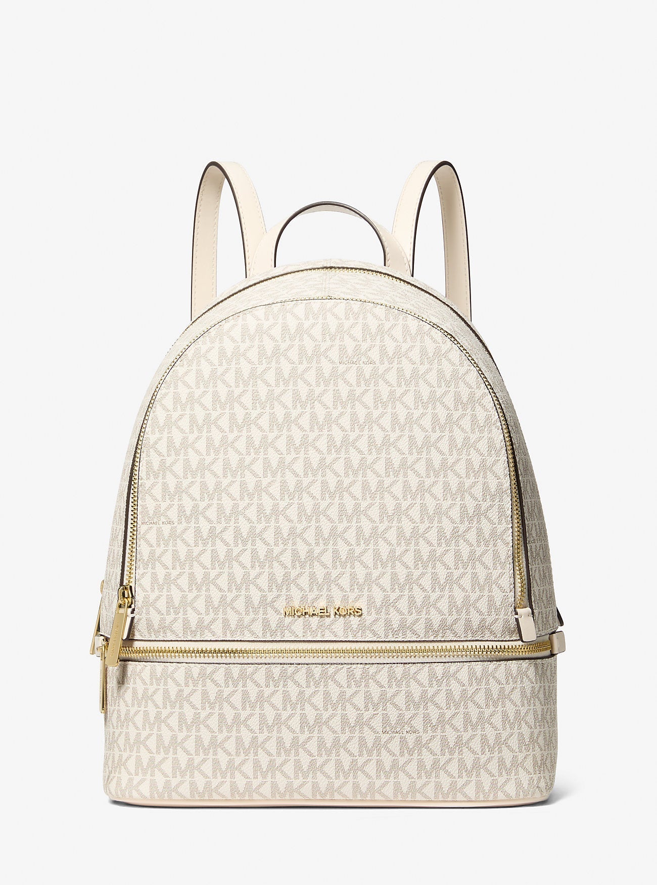 Rhea Medium Signature Logo Backpack Lt Crm Multi Lt Crm Multi