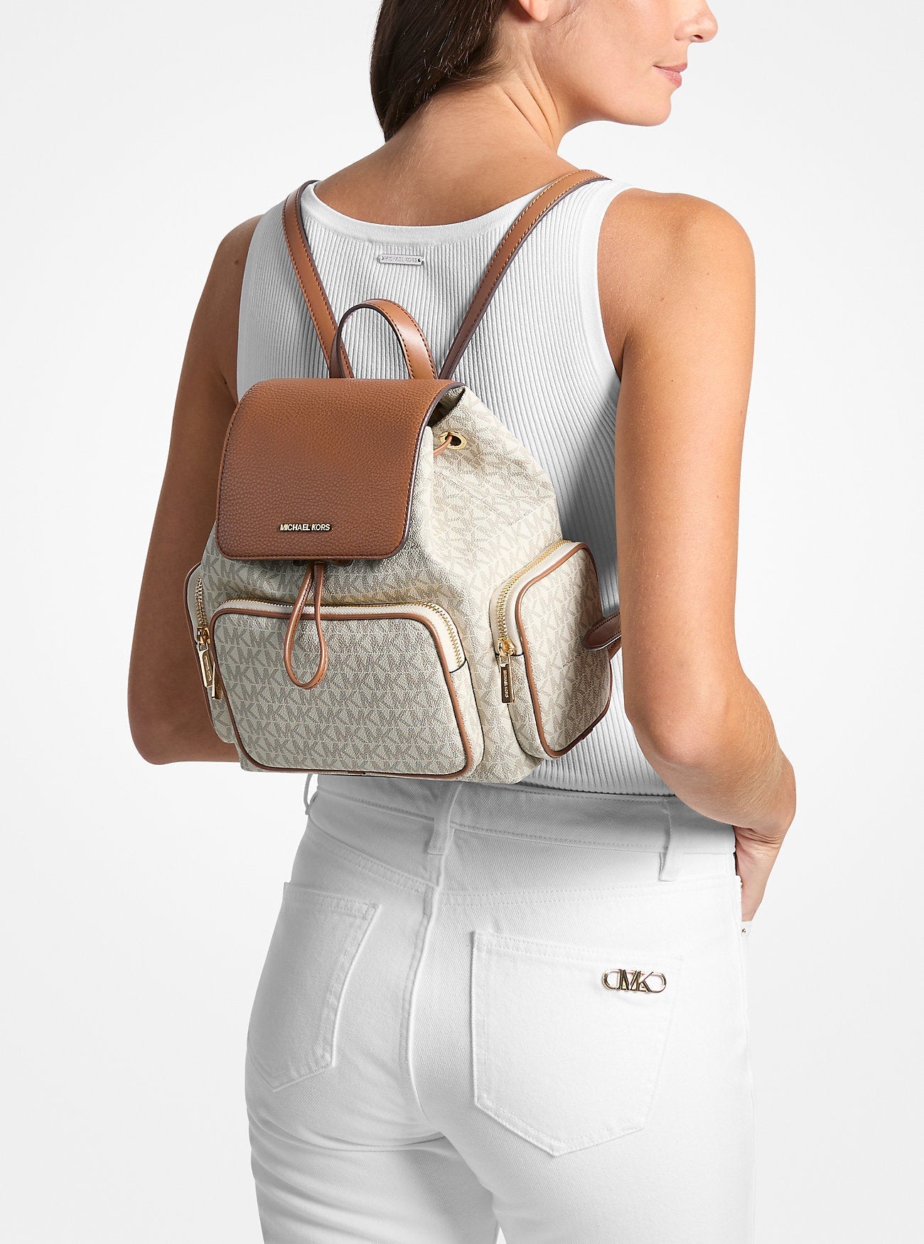 Merritt Small Signature Logo Cargo Backpack Vanilla Vanilla