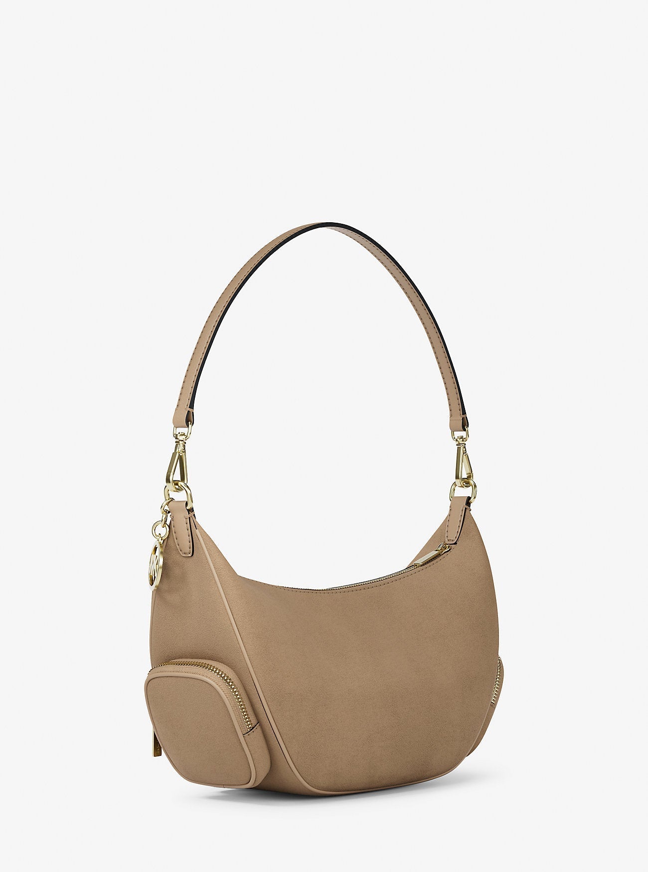Merritt Medium Suede Convertible Shoulder Bag Camel Camel