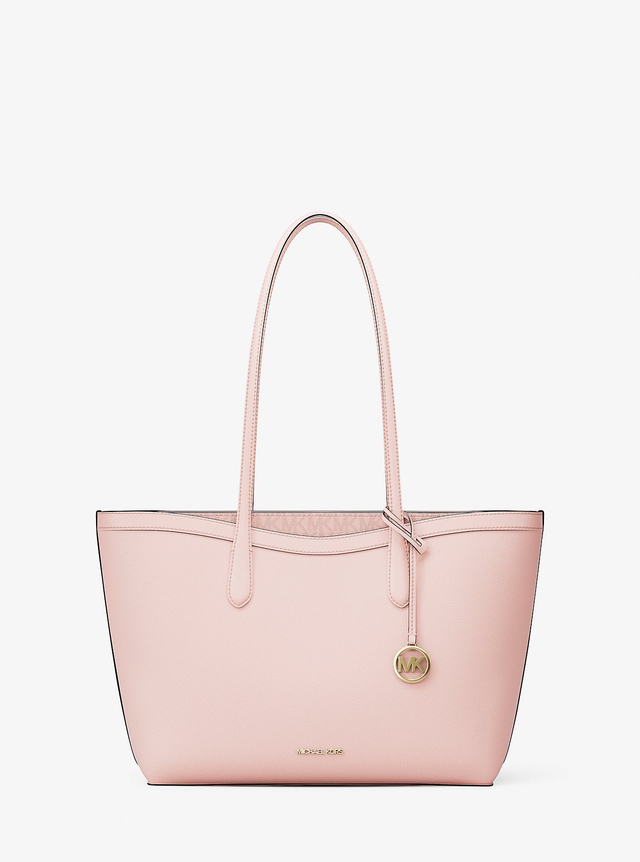 Michael Kors Arden Large Pebbled Leather Tote Bag Powder Blush