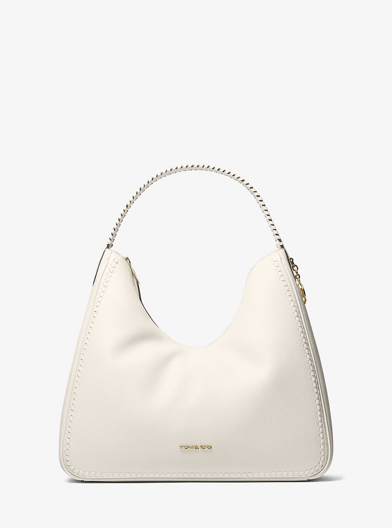 Michael Kors Nayla Medium Hobo Shoulder Bag Lt Cream