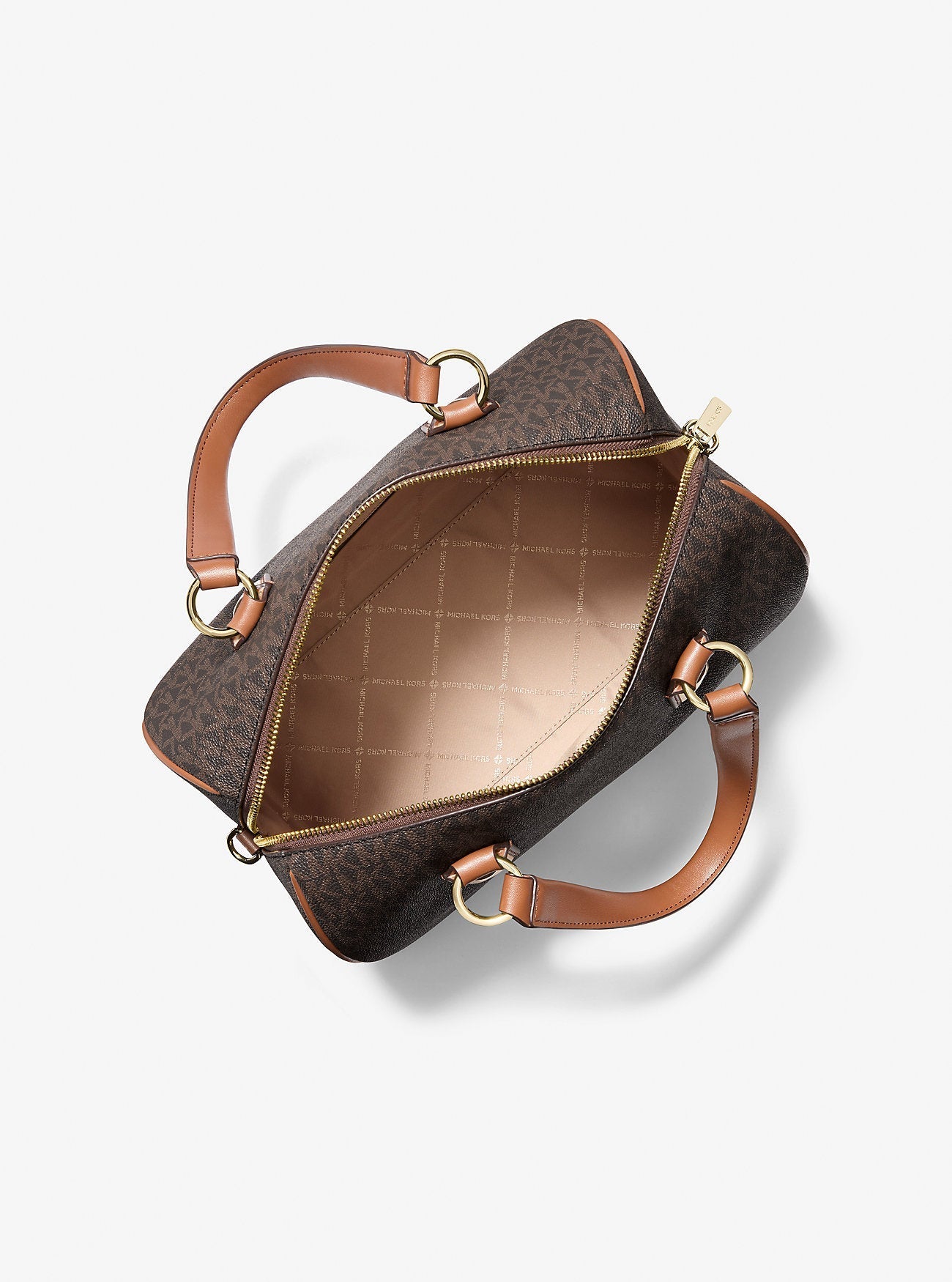 Grayson Medium Signature Logo Duffel Bag Brown Brown