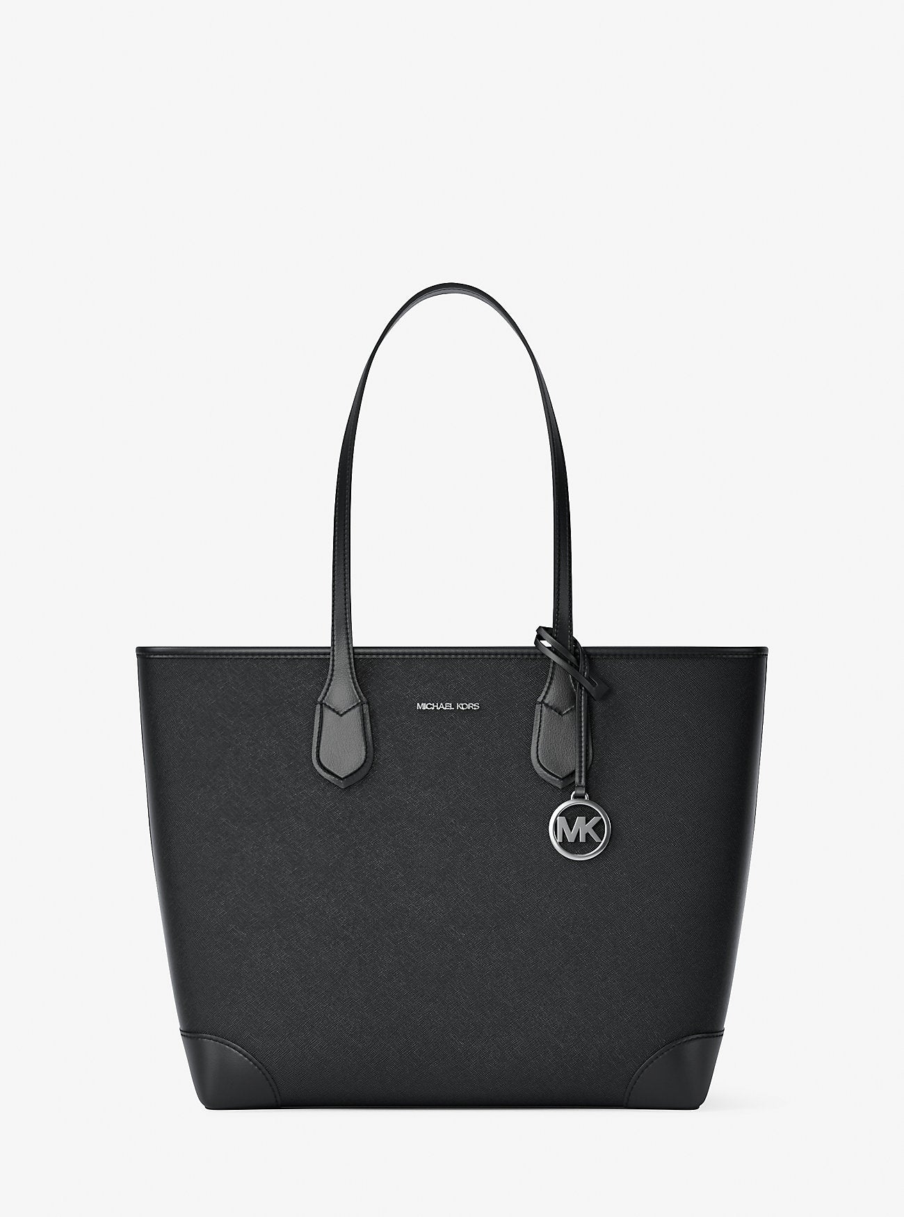 Eva Large Saffiano Leather Tote Bag Black Black