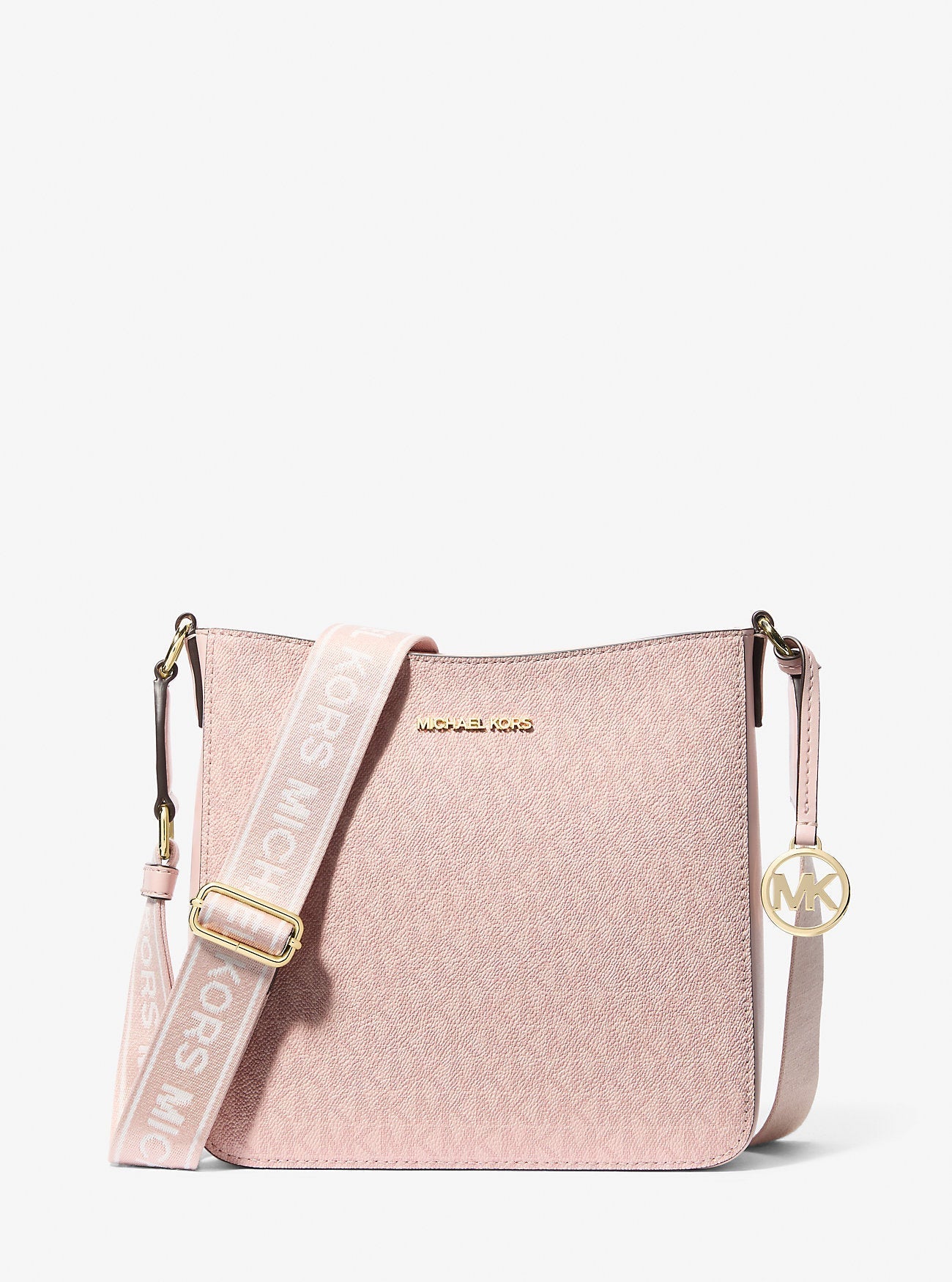 Jet Set Small Signature Logo Crossbody Bag Powder Blush Powder Blush