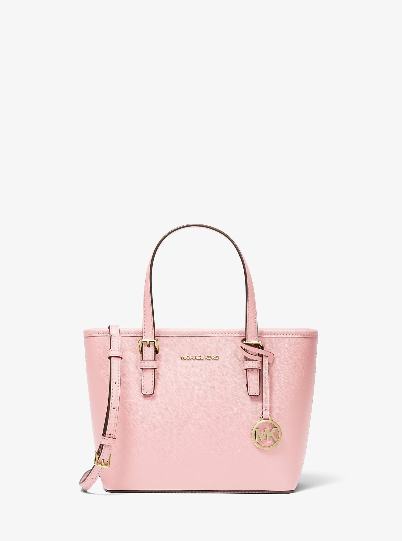 Jet Set Travel Extra-Small Saffiano Leather Top-Zip Tote Bag Powder Blush Powder Blush