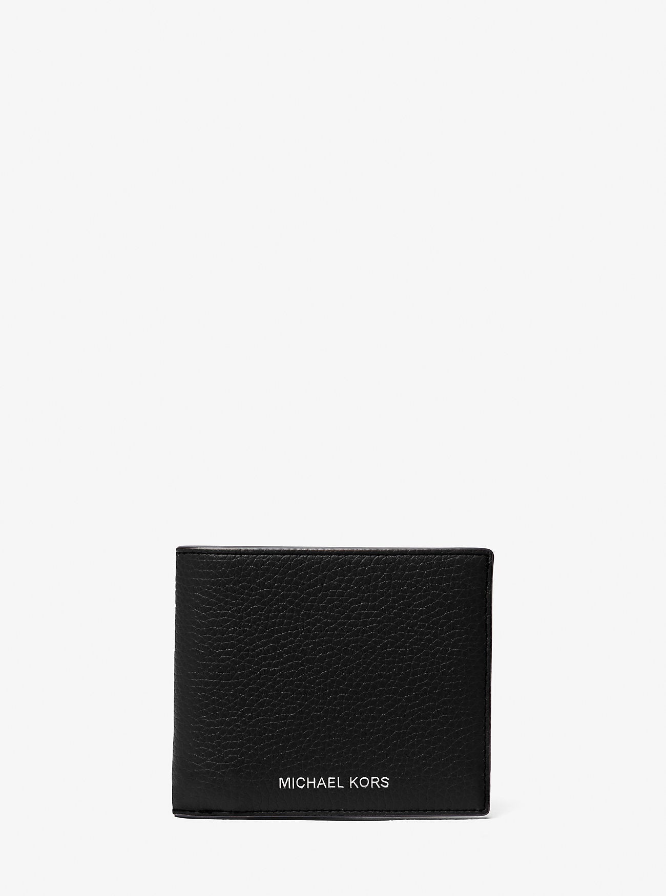Michael Kors Cooper Pebbled Leather Billfold Wallet Black