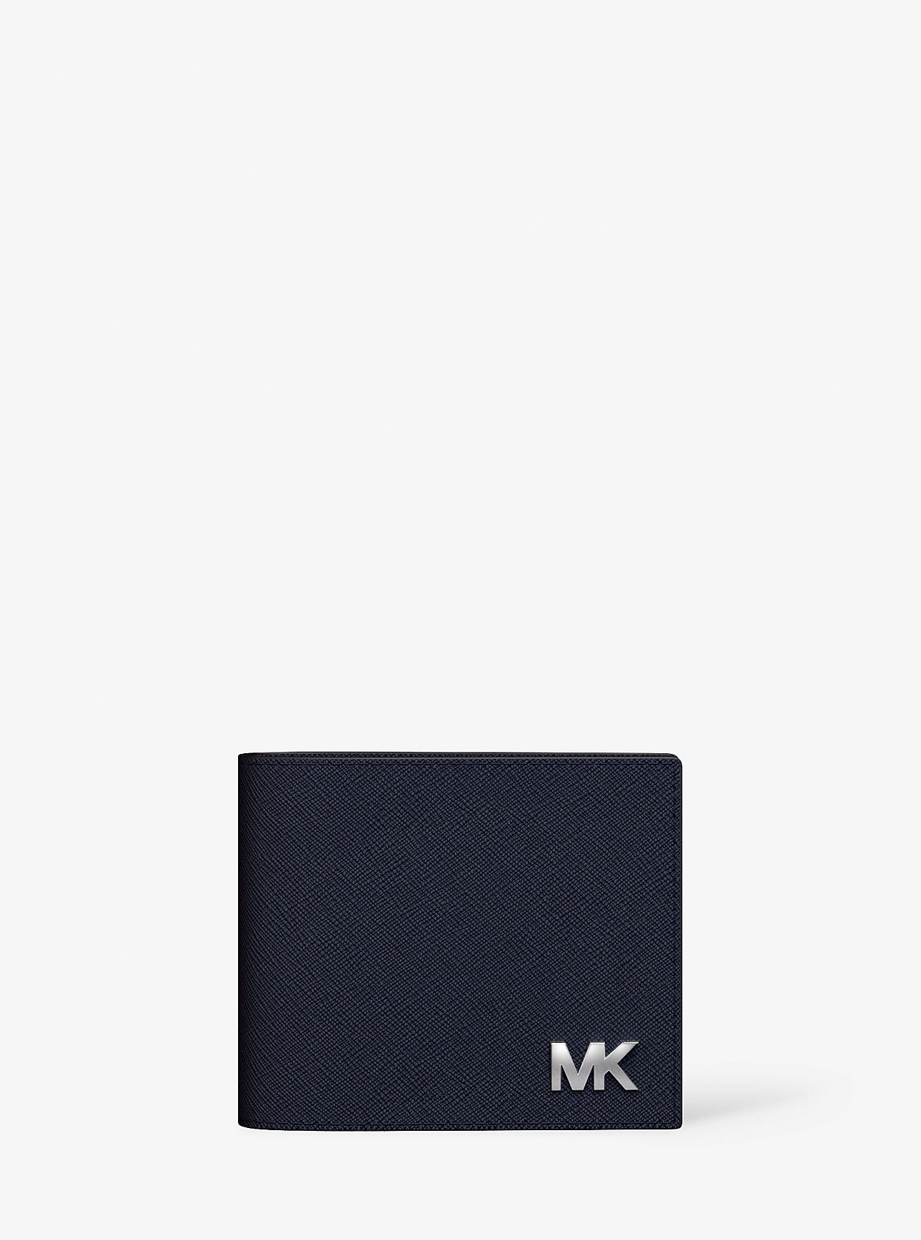 Michael Kors Cooper Saffiano Leather Billfold Wallet With Passcase Navy