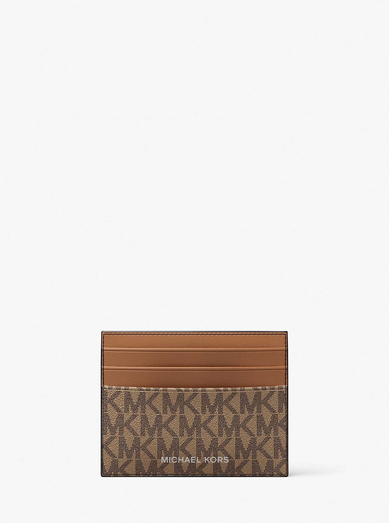 Michael Kors Cooper Signature Logo Card Case Camel