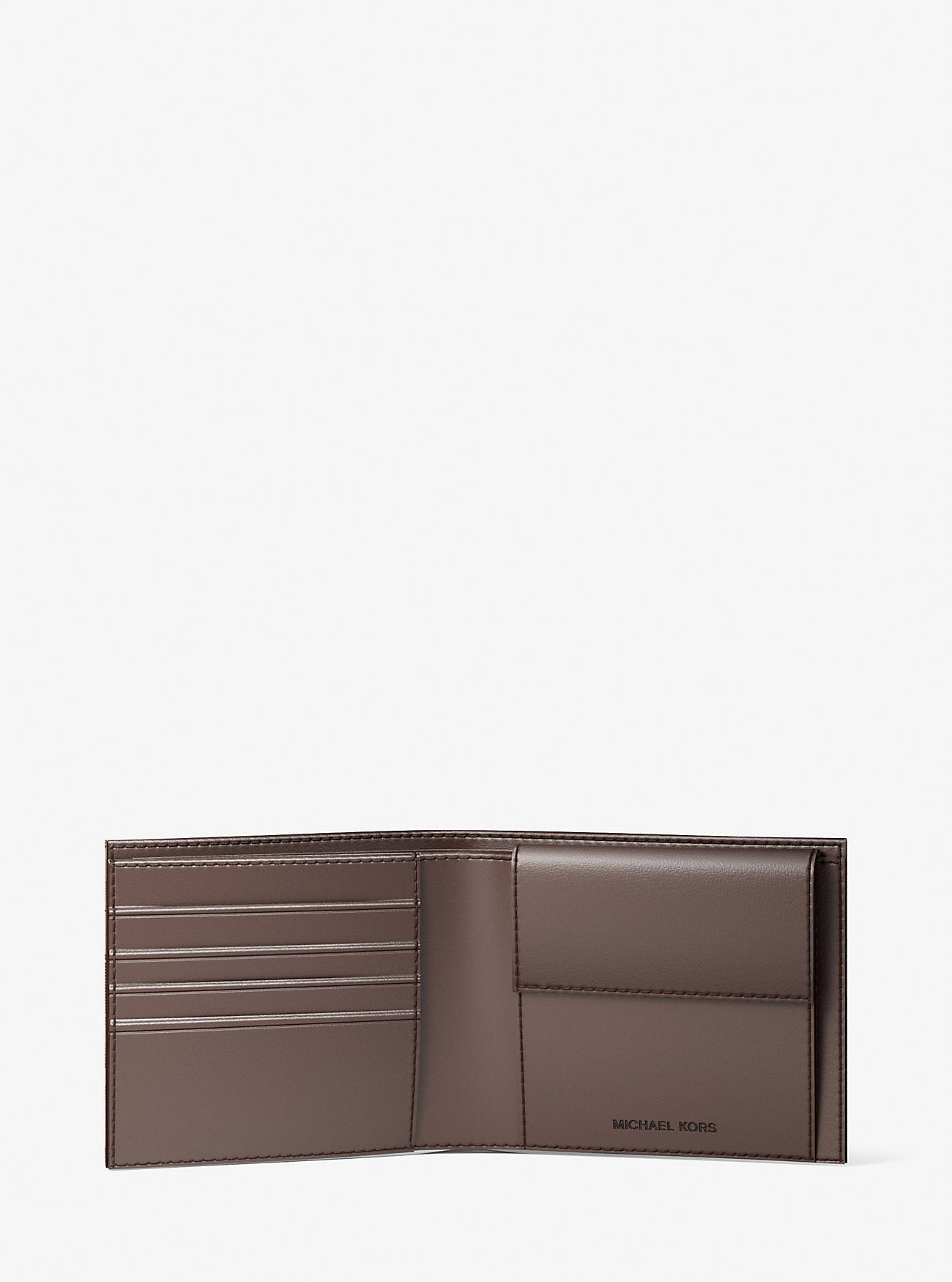 Cooper Logo Billfold Wallet With Coin Pouch Camel Camel