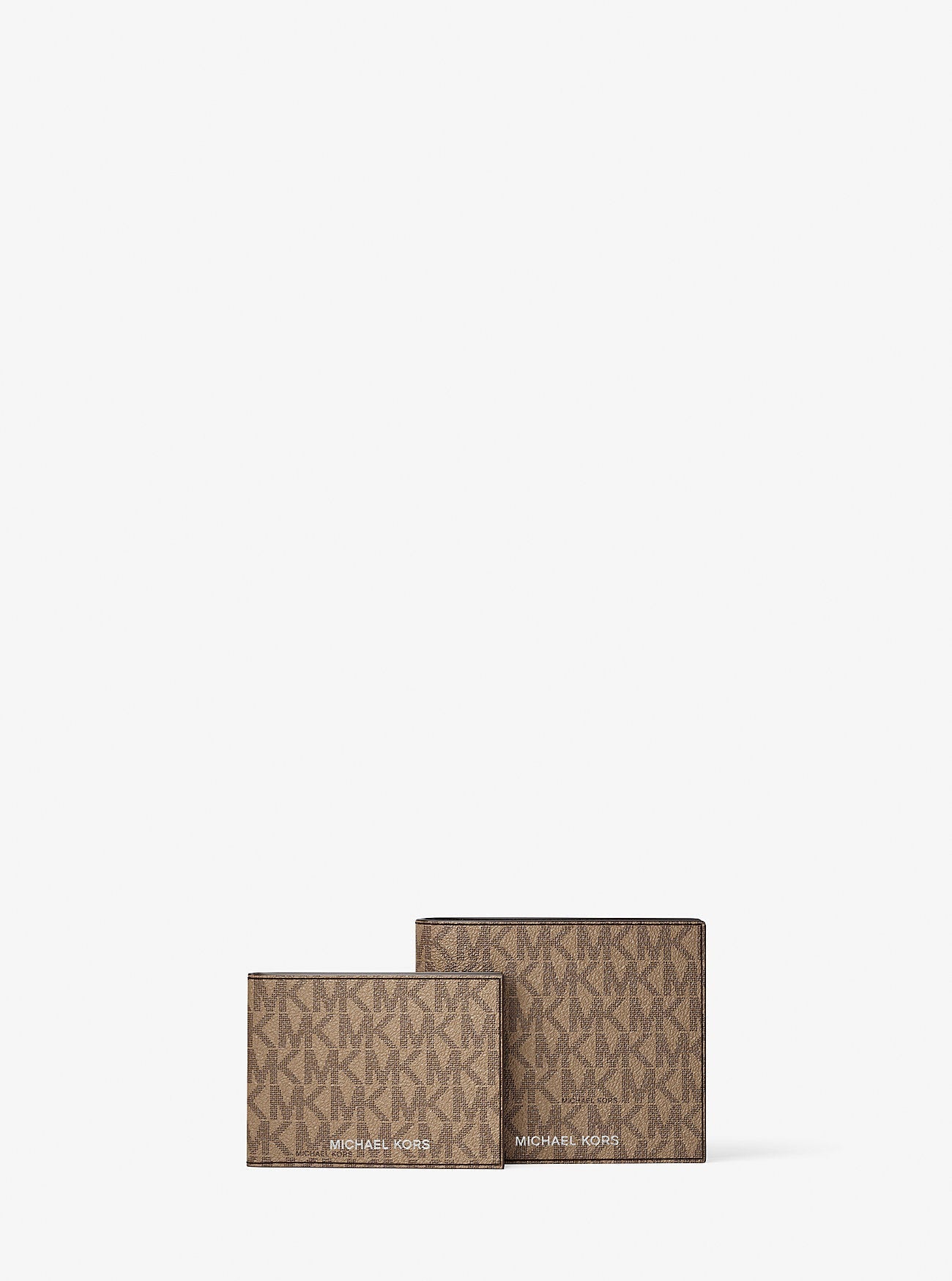 Cooper Logo Billfold Wallet With Passcase Camel Camel