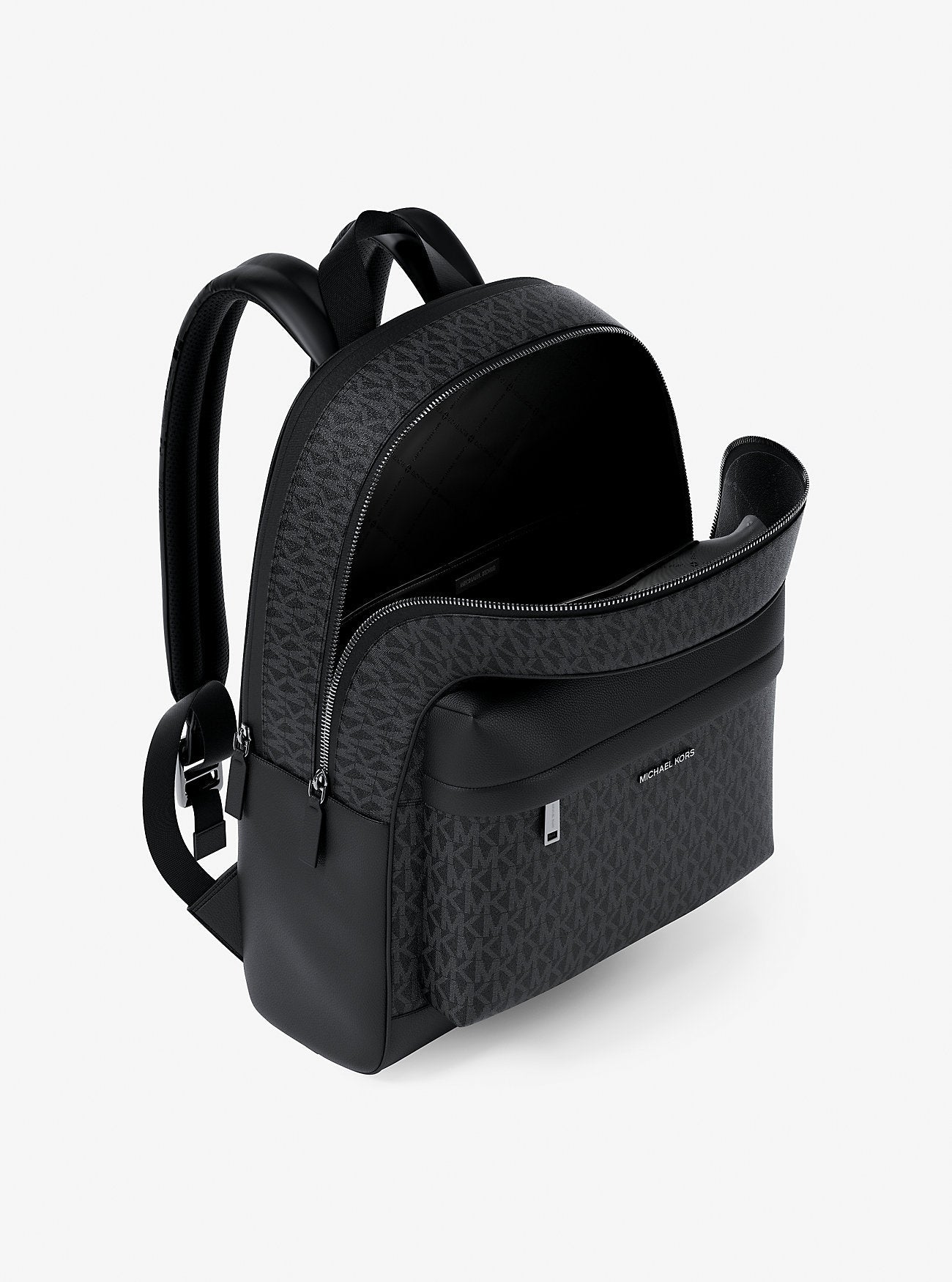 Michael Kors Pacey Medium Signature Logo Backpack Black