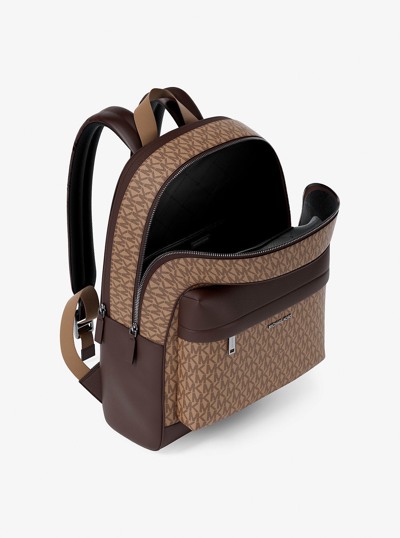 Michael Kors Pacey Medium Signature Logo Backpack Camel