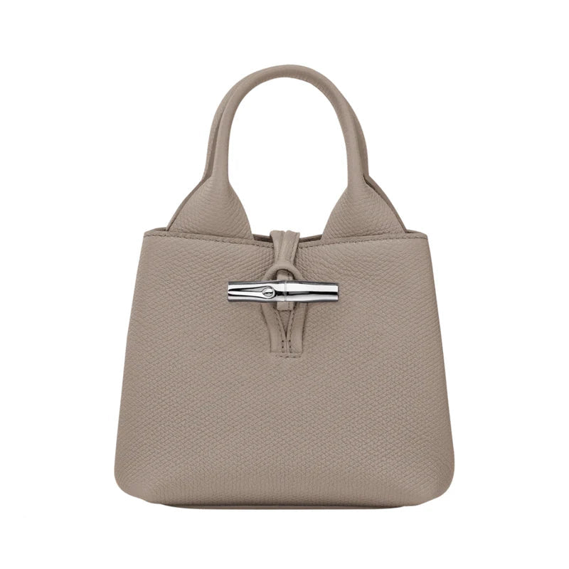 LONGCHAMP CLAY Le Roseau XS Leather Handbag