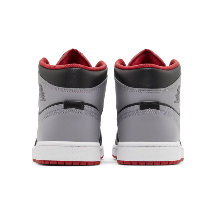 Air Jordan 1 Mid 'Bred Shadow /Grey Fire Red'