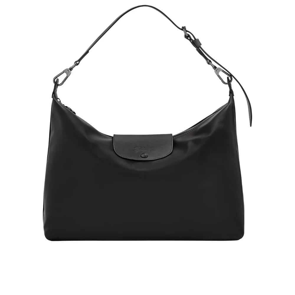LONGCHAMP Black Le Pliage Xtra XL Hobo Leather bag