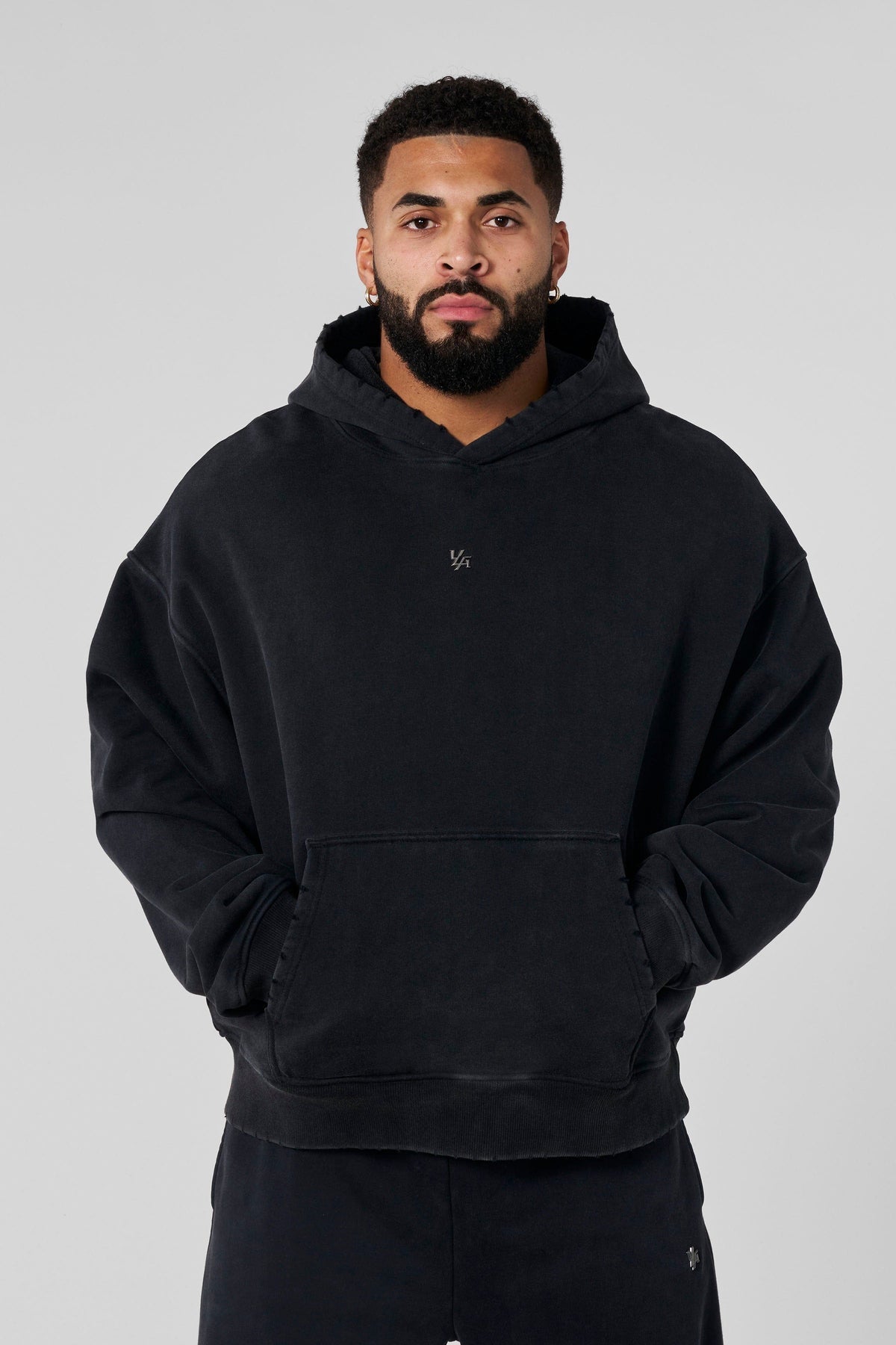 5096 - Elevated Essentials - Pullover Hoodies Black Wash - Unmatched Kicks-YOUNG LA