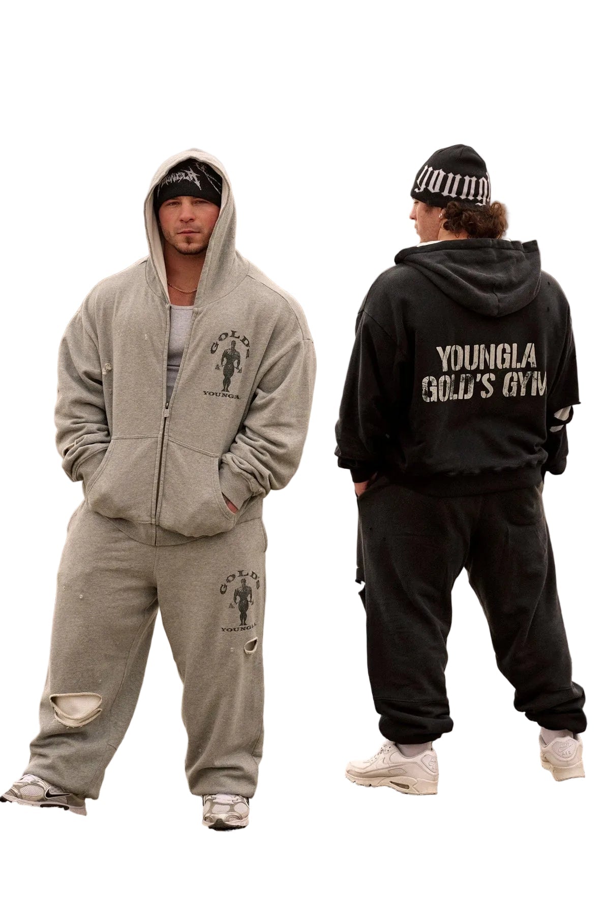 5226 - Gold's Iron Legacy Layered Zip-Ups Heather Grey - Unmatched Kicks-YOUNG LA