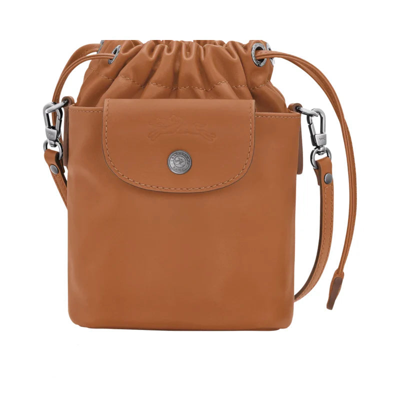 LONGCHAMP Cashew Le Pliage Xtra XS Bucket Leather bag