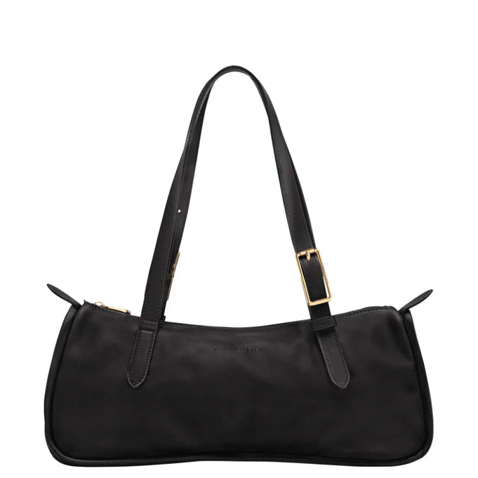 LONGCHAMP BLACK Looong L Shoulder Leather bag