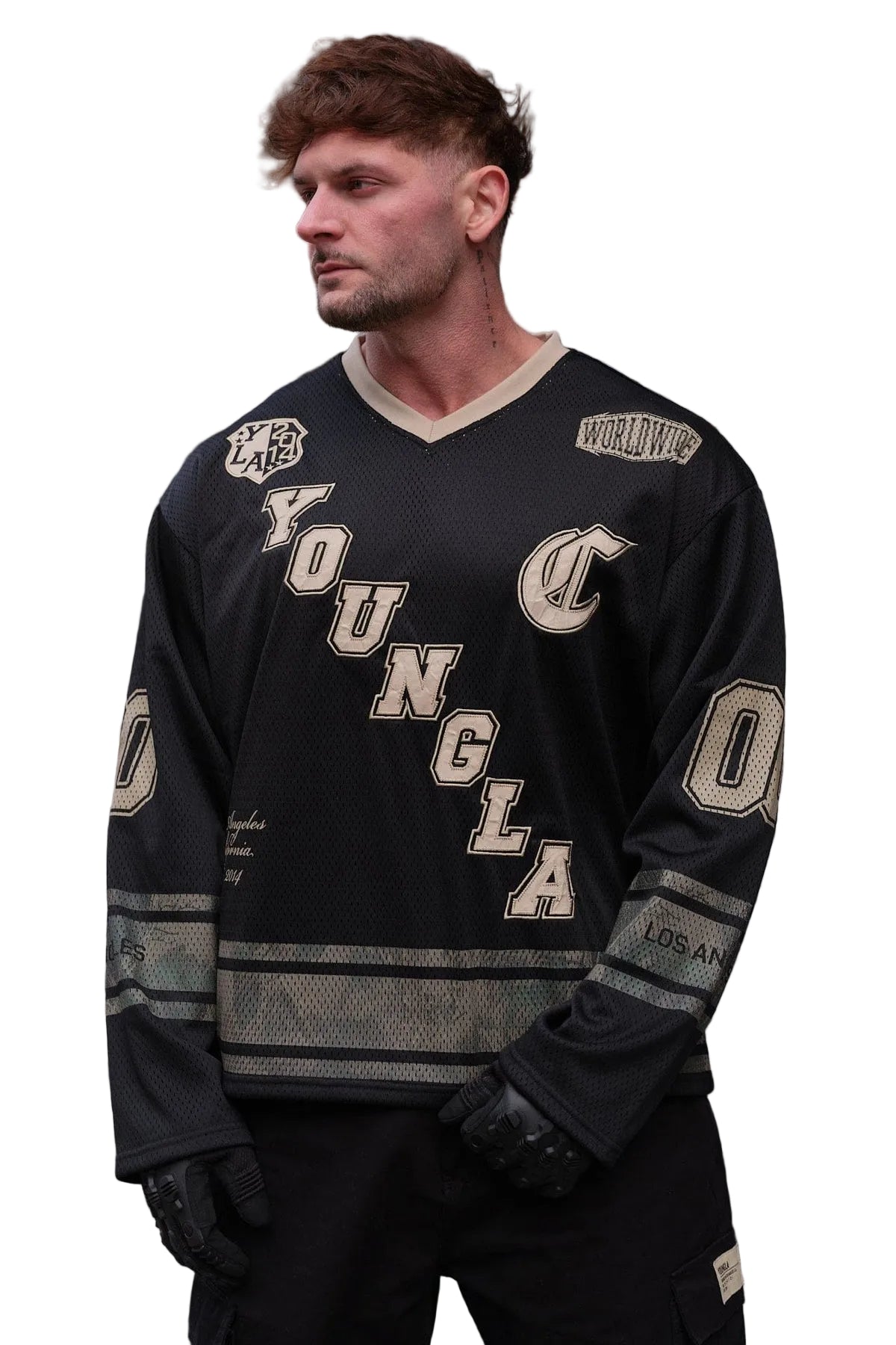 8056 - Southside Hockey Jersey Black/Tree Camo - Unmatched Kicks - YOUNG LA