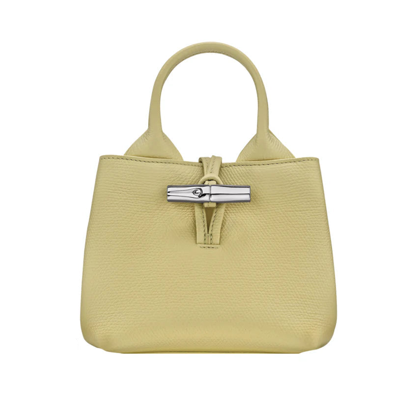 LONGCHAMP PISTACHIO Le Roseau XS Leather Handbag