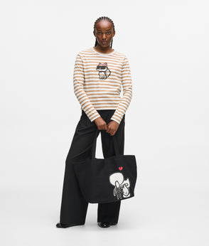 KarlLagerfeld Ikon Hearts Shopper Black
