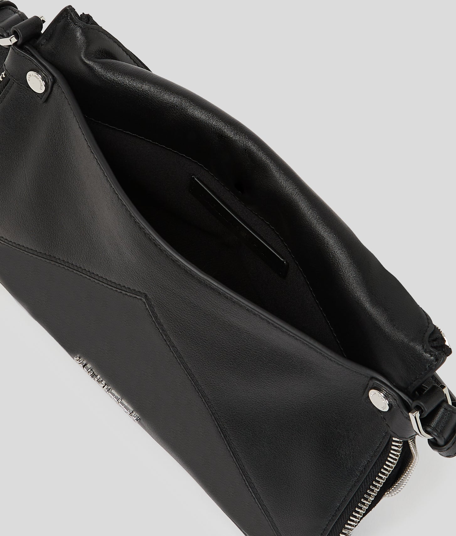 KarlLagerfeld Khardware Shoulder Bag Black-Nickel