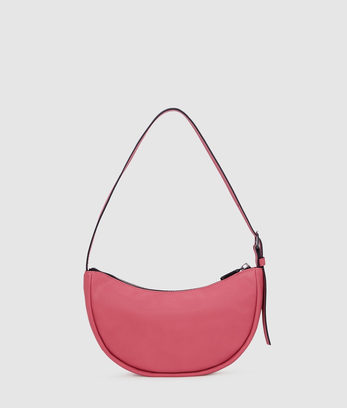 KarlLagerfeld Klj Box Logo Soft Half-Moon Shoulder Bag Slate Rose