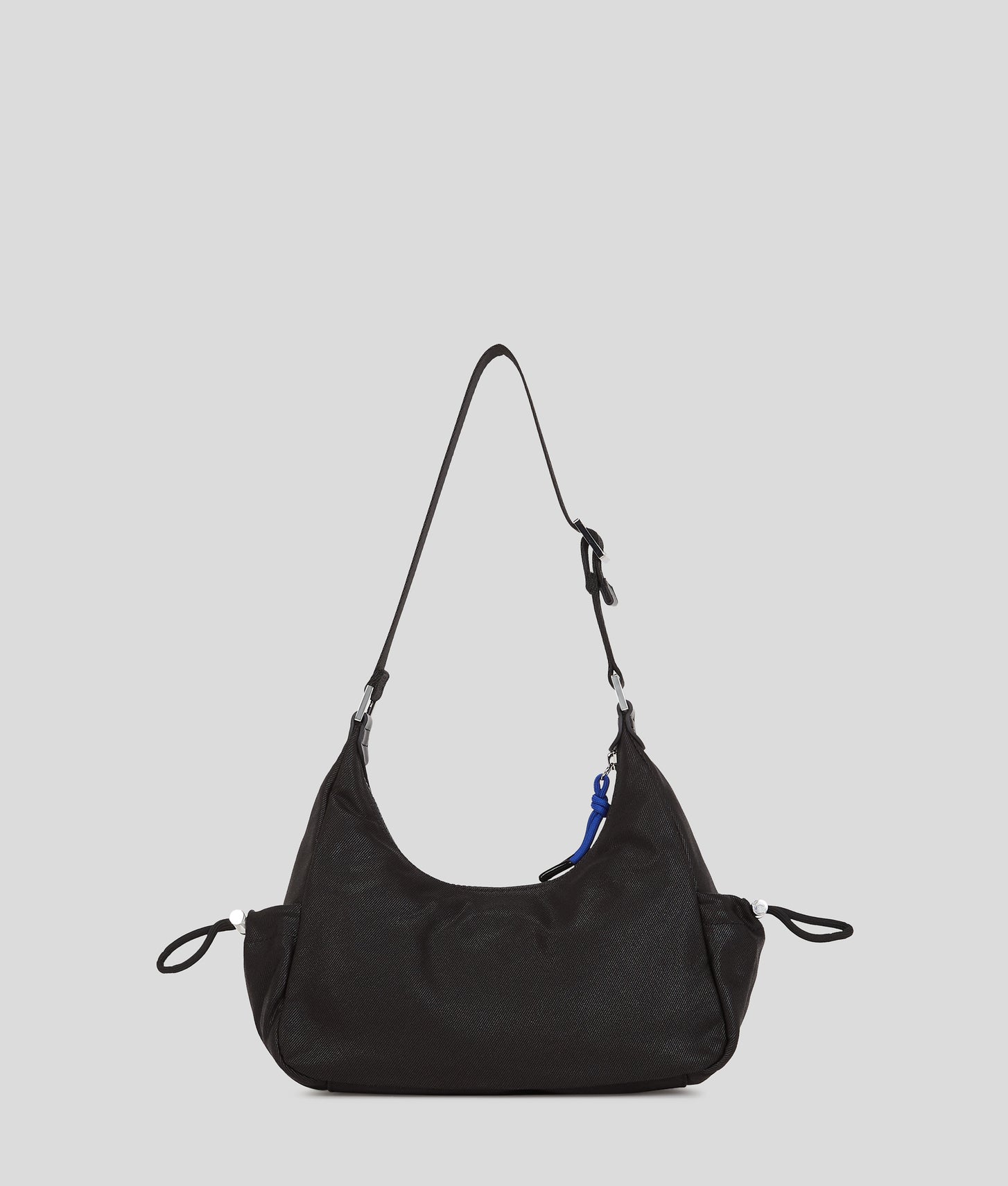 KarlLagerfeld Utility Coated Denim Shoulder Bag Coated Black Denim
