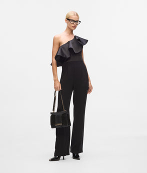 KarlLagerfeld Knova Suede Shoulder Bag Black/Gold