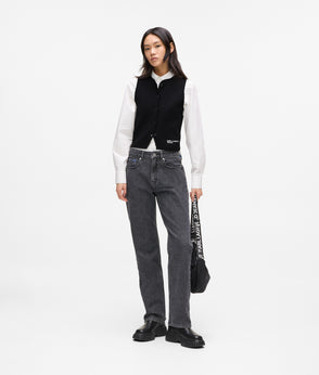 KarlLagerfeld Logo Nylon Sling Bag Black
