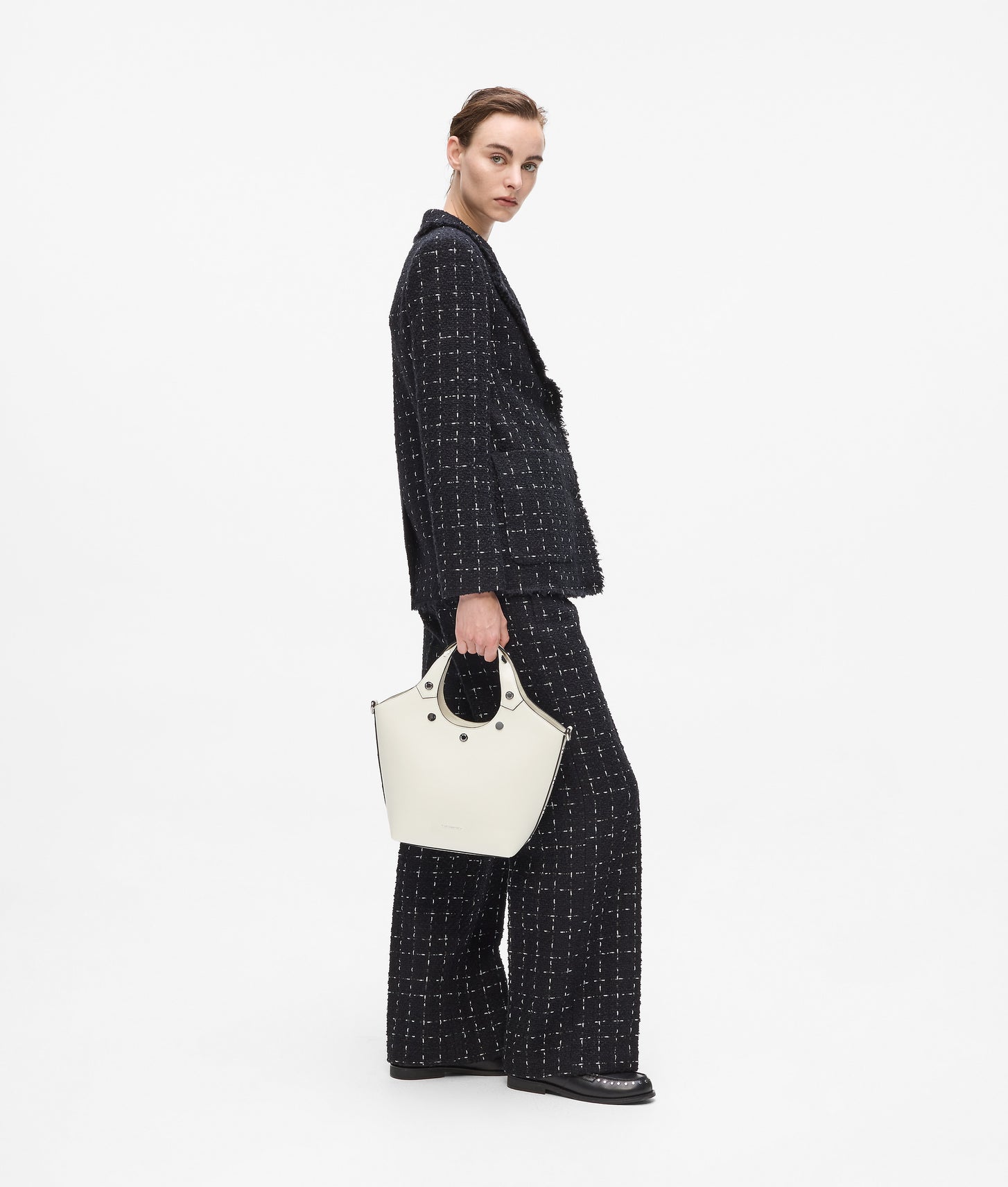 KarlLagerfeld Krocky Marais Small Tote Bag Cement