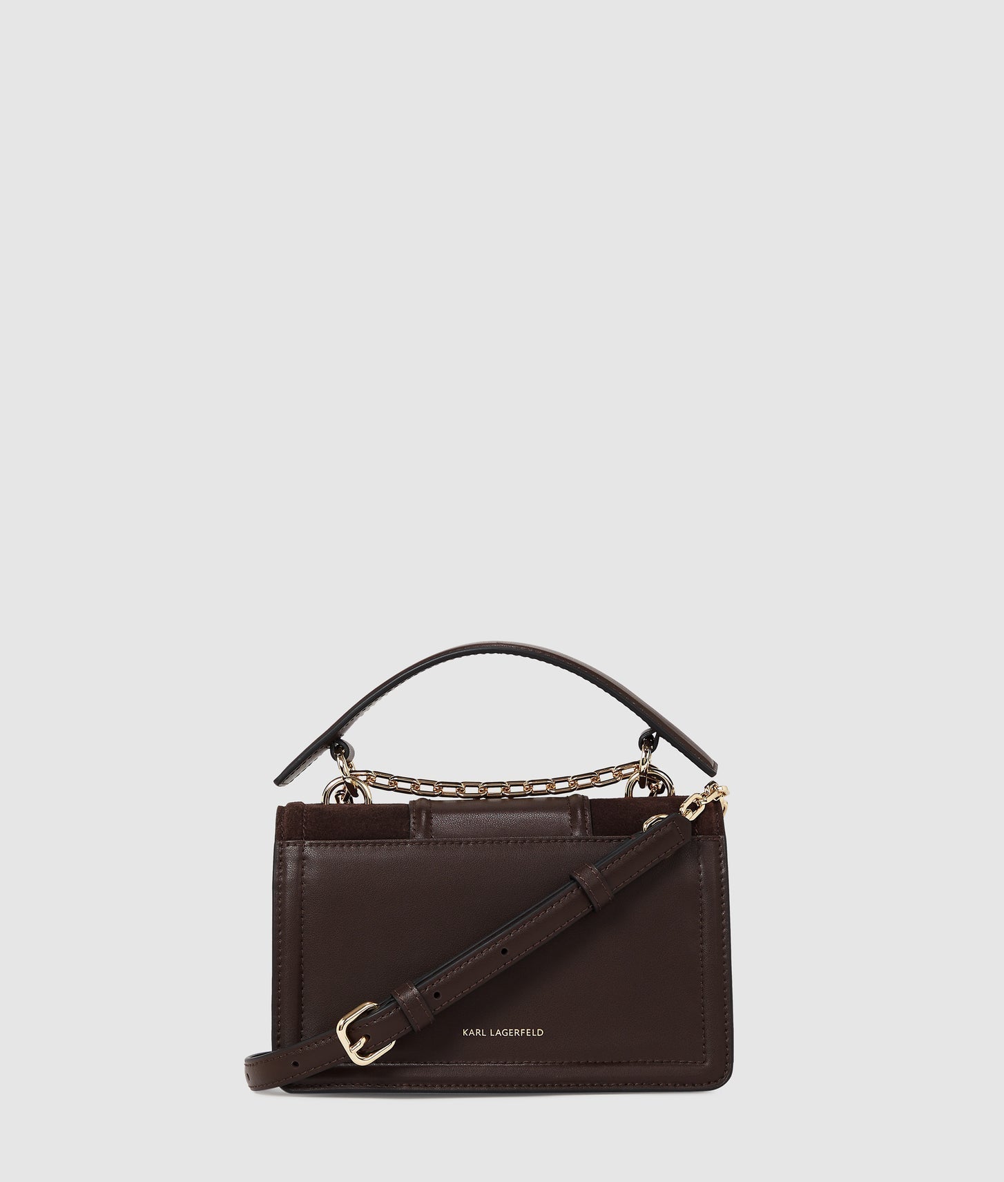KarlLagerfeld Knova Small Suede Crossbody Bag Tobacco