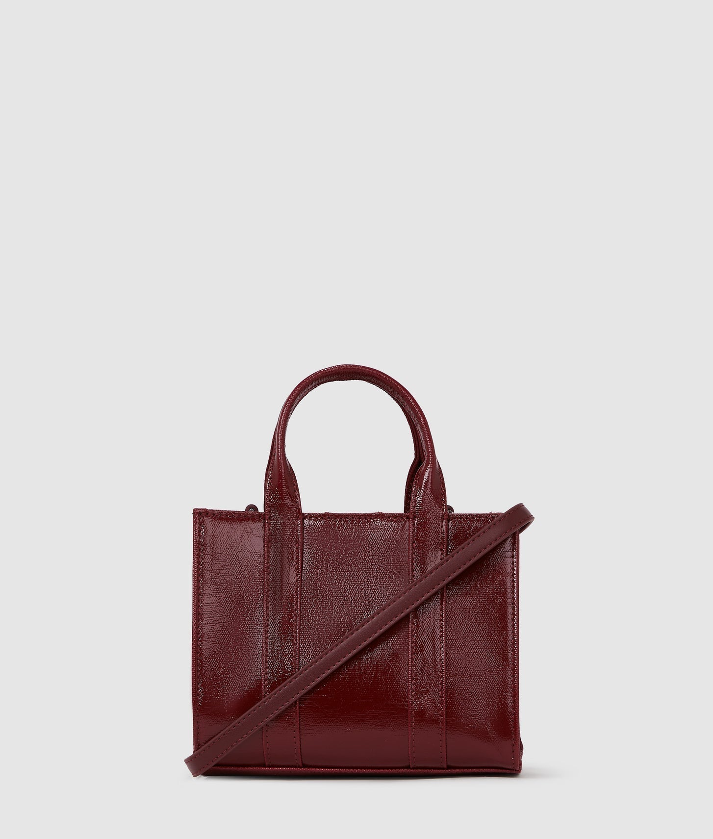 KarlLagerfeld Rue St-Guillaume Mini Coated Tote Bag Windsor Wine