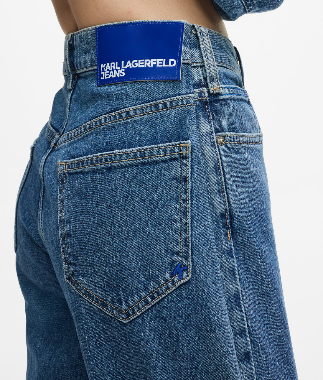 KarlLagerfeld Denim Hobo Shopper Standard Blue Denim-Light Denim