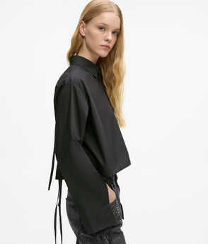 KarlLagerfeld Denim Hobo Shopper Black Denim-Grey Denim